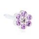 Blomdahl M.P Daisy Violet/Crystal 5mm