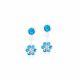 Blomdahl Örhänge M.P Pendant Daisy Aquamarine/Crystal 4/5mm ( D ) 