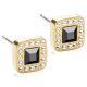 Blomdahl Örhänge G.T Brilliance Cushion Crystal/Black 8mm ( L ) 