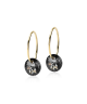 Blomdahl Örhänge G.T Ear Ring 14mm Round Black Diamond 8mm ( D )