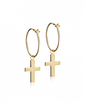 Blomdahl Örhänge G.T Ear Ring 14mm Pendant Cross 11mm ( I )
