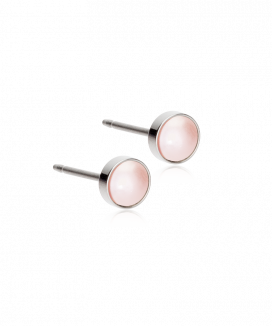 Blomdahl Örhänge S.T Bezel Pearl Light Rose 5mm ( E )