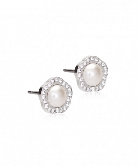 Blomdahl S.T Brilliance Fancy Pearl Crystal / White 8mm ( M )