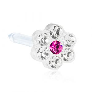 Blomdahl M.P Daisy Crystal / Rose 5mm