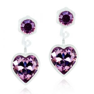 Blomdahl Örhänge M.P Heart Light Amethyst 4/6mm ( D ) 