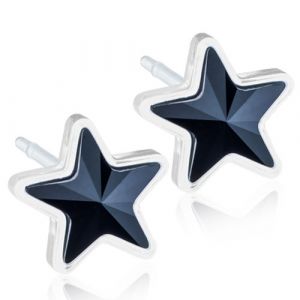 Blomdahl Örhänge M.P Star Jet 6mm ( B ) 