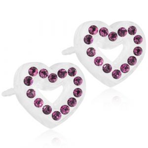 Blomdahl Örhänge M.P Brilliance Heart Hollow Amethyst 10mm ( D ) 