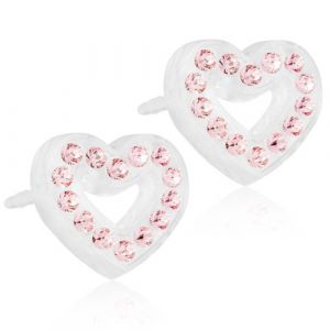 Blomdahl Örhänge M.P Brill Heart Hollow Light Rose 10mm ( D ) 