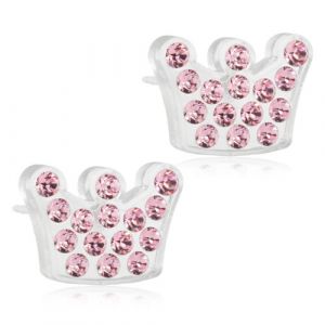 Blomdahl Örhänge Brilliance Princess Light Rose 9mm ( D )