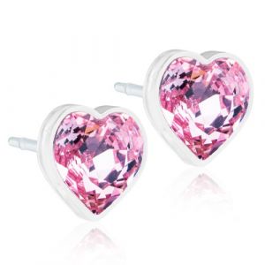 Blomdahl Örhänge M.P Heart Light Rose 6mm ( B ) 