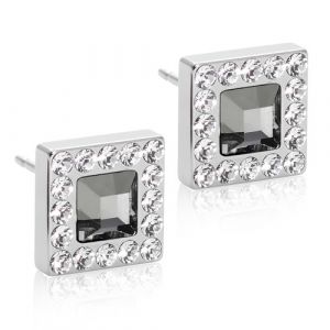 Blomdahl Örhänge N.T Brilliance Square Holo Crystal / Black Diamond ( K ) 