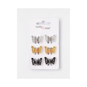 Molly & Rose Glitter Butterfly Hair Clip Mini 6-pack