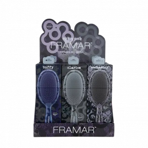 Framar Detangle Brush Display Oh My Goth 9-pack