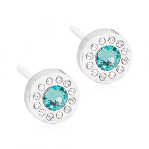 Blomdahl Örhänge M.P Brilliance Holo Crystal/Turquoise 6mm ( D ) 