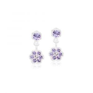 Blomdahl Örhänge M.P Pendant Daisy Violet/Crystal 4/5mm ( D ) 