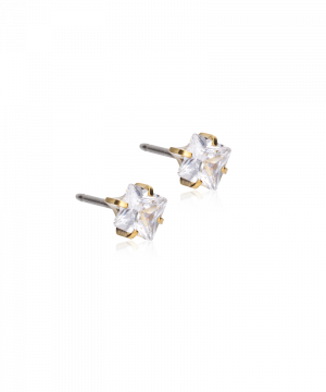 Blomdahl Örhänge G.T Tiffany Edge CZ White 5mm ( D )