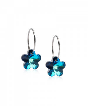Blomdahl Örhänge N.T Ear Ring 14mm Flower Turquoise 12mm ( C )