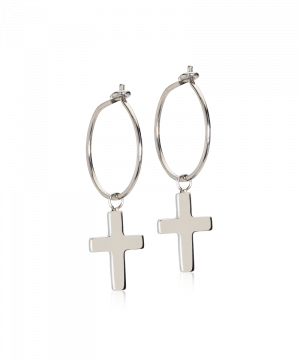 Blomdahl Örhänge N.T Ear Ring 14mm Pendant Cross 11mm ( G ) 