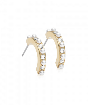 Blomdahl Örhänge Pendant Mixed Curved Crystal/White 15MM ( M )