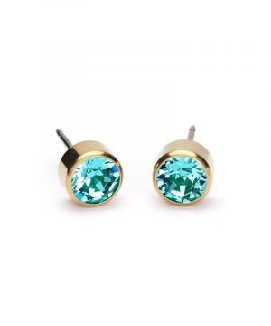 Blomdahl Örhänge G.T Bezel Turquoise 6mm ( D )
