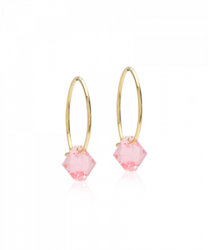 Blomdahl Örhänge G.T Ear Ring 14mm Bicone Light Rose 6mm ( D ) 
