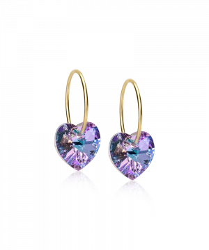 Blomdahl Örhänge G.T Ear Ring 14mm Heart Lilac 10mm ( D )