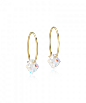 Blomdahl Örhänge G.T Ear Ring 14mm Bicone Rainbow 6mm ( D )