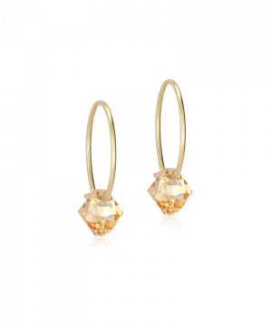 Blomdahl Örhänge G.T Ear Ring 14mm Bicone Golden Shadow 6mm ( D )