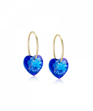 Blomdahl Örhänge G.T Ear Ring 14mm Heart Sapphire 10mm ( D )