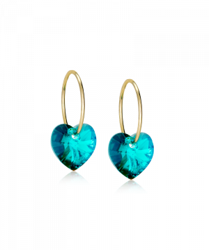 Blomdahl Örhänge G.T Ear Ring 14mm Heart Turquoise 10mm ( D )