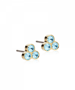 Blomdahl Örhänge G.T Clover Aquamarine 6mm ( J )