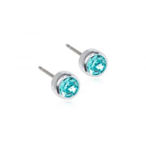 Blomdahl Örhänge S.T Bezel Turquoise 5mm ( C ) 