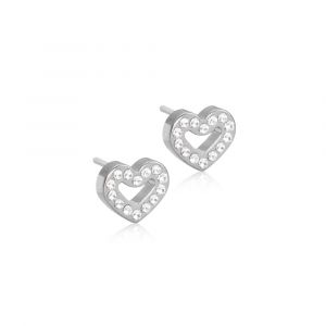 Blomdahl Örhänge N.T Brilliance Heart Hollow Crystal 8mm ( K ) 